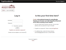 Tablet Screenshot of moodle.pugetsound.edu